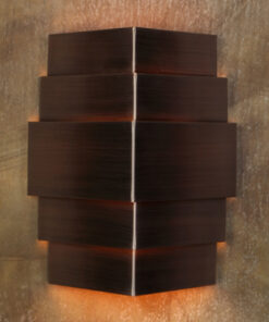 Dark Bronze 5 Tier Triangular Copper Wall Sconce