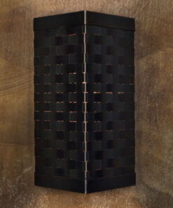 Dark Bronze Weave Triangular Wall Sconce