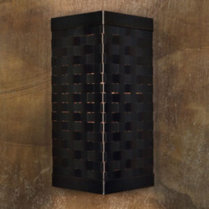 Dark Bronze Weave Triangular Wall Sconce