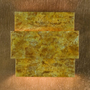 Alternative view of Punched Copper and Tin Rectangle Wall Sconces