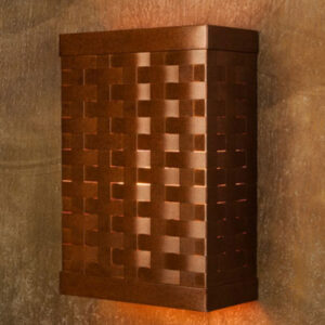 Rectangular Punched Metal Wall Sconces