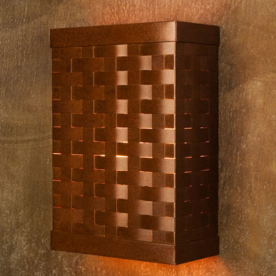Rectangular Punched Metal Wall Sconces