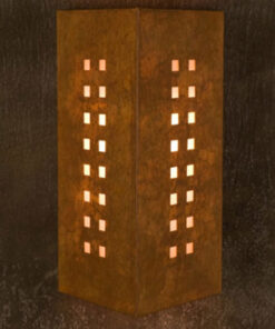 Copper Rustic Triangle Wall Sconce