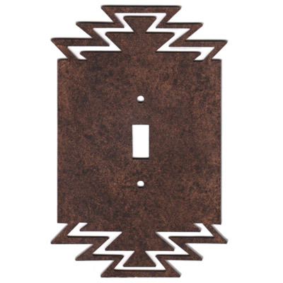 Metal Light Switch Plate Cover Southwestern Pattern 02 Southwestern Home Decor 