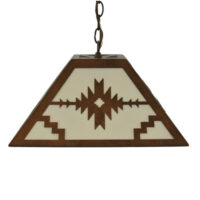 4 Panel Southwest Pueblo Pendant Light