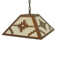 4 Panel Southwest Pueblo Pendant Light