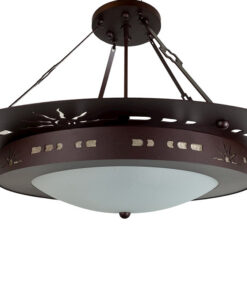 Southwest Glass Bowl Style Chandelier