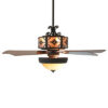 Pueblo Scene New Mexico Ceiling Fan, Light Kit
