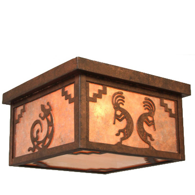 Southwestern Style Square Ceiling Light