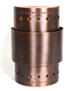 Bronze Half Round Mid-Band Wall Sconce