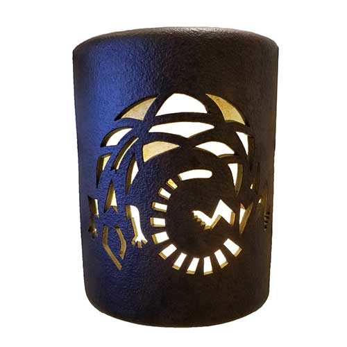 Southwest Gecko Ceramic Wall Sconce