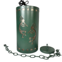 14inch Kokopelli Pendant Light - Green Sage