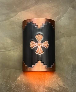 Southwest Metal Cross Wall Sconce