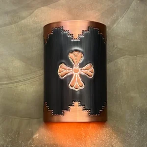 Southwest Metal Cross Wall Sconce