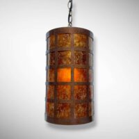 Rusty Windows Punched Metal Pendant - Alchemy Lights
