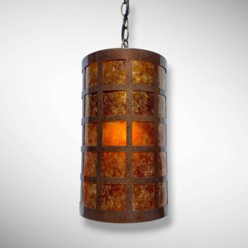 Rusty Windows Punched Metal Pendant - Alchemy Lights