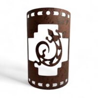 Southwest Rust Lizard Wall Sconce