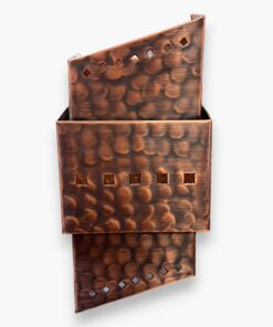 Square Ziggurat Hammered Wall Sconce