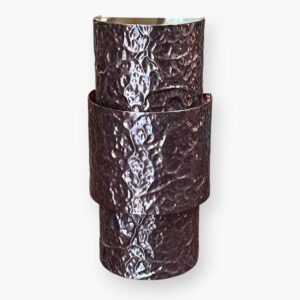 Iridescent Hammered Ziggurat Wall Sconce