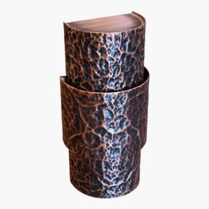 Alternative view of Dark Bronze Hammered Ziggurat Wall Sconce