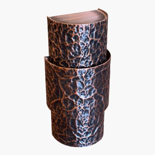 Dark Bronze Hammered Ziggurat Wall Sconce - Image 2