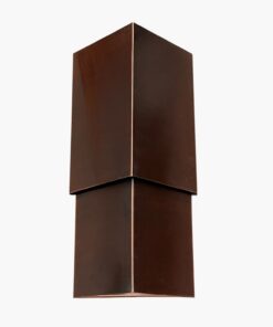Large Triangle Ziggurat Wall Sconce - Medium Bronze