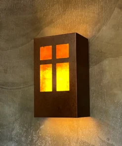 Southwest Rectangular Window Pane Wall Sconce
