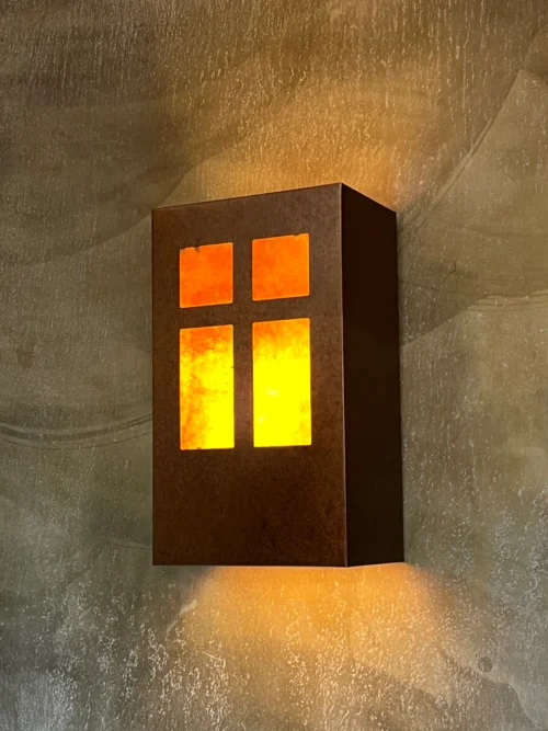 Southwest Rectangular Window Pane Wall Sconce