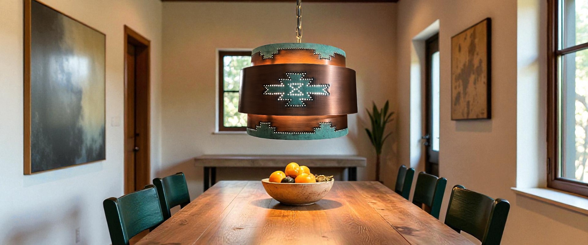 Custom Southwest Copper Lighting - Santa Fe