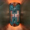 Intricate Mesa Cross Copper Wall Sconce