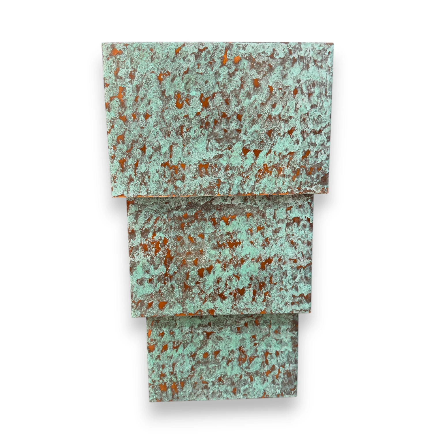 SW Green 3 Tiered Rectangular Wall Sconce-16"