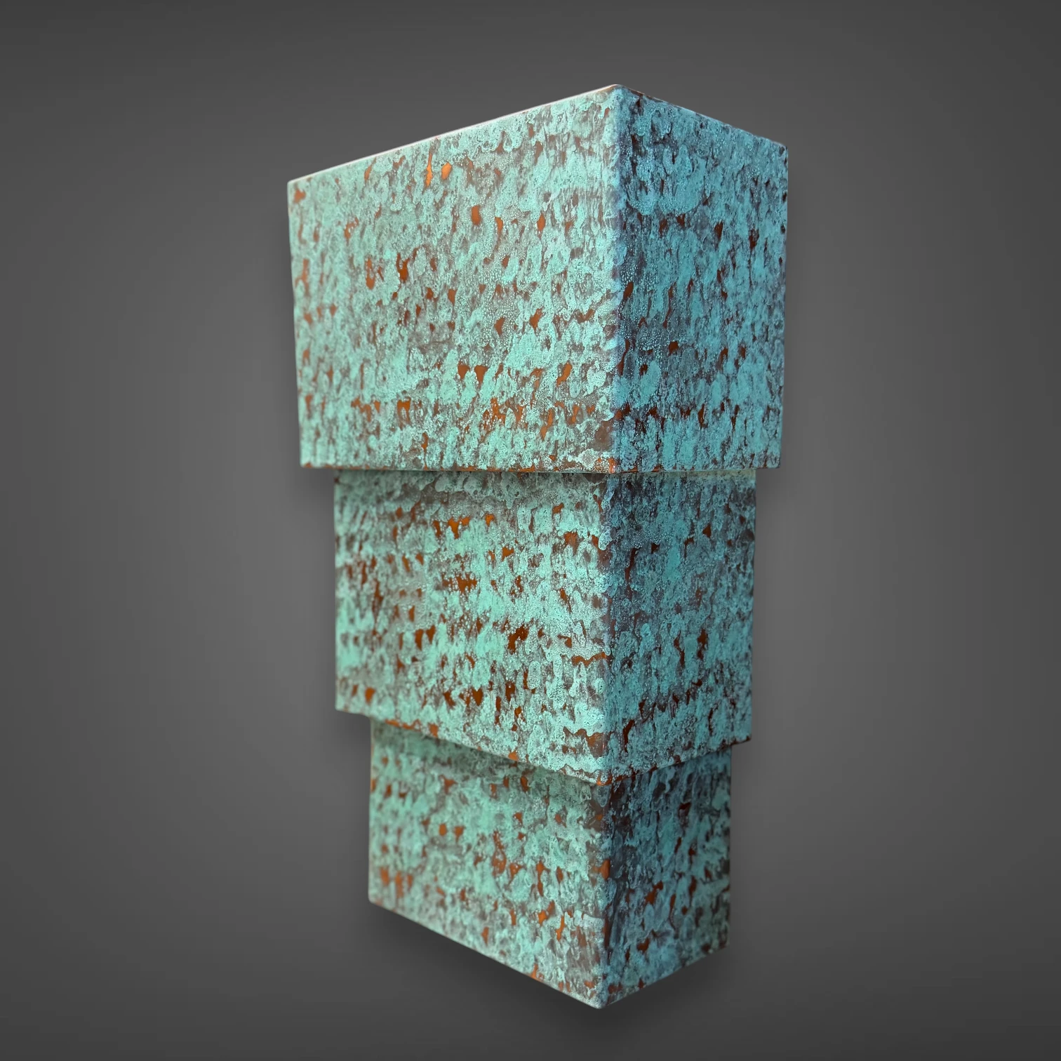 SW Green 3 Tiered Rectangular Wall Sconce-16" - Image 3