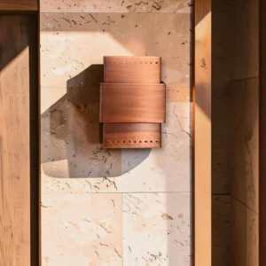 Copper Metal SW Light Bronze Rectangular Wall Sconce