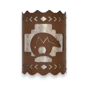 Spirit Bear Cochiti Wall Sconce - Southwest Custom Light Fixture in Rust Finish
