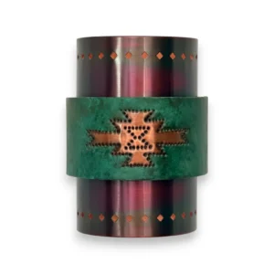 Southwest Handcrafted Copper Wall Sconce Pueblo Design