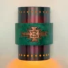 Southwest Handcrafted Copper Wall Sconce Pueblo Design